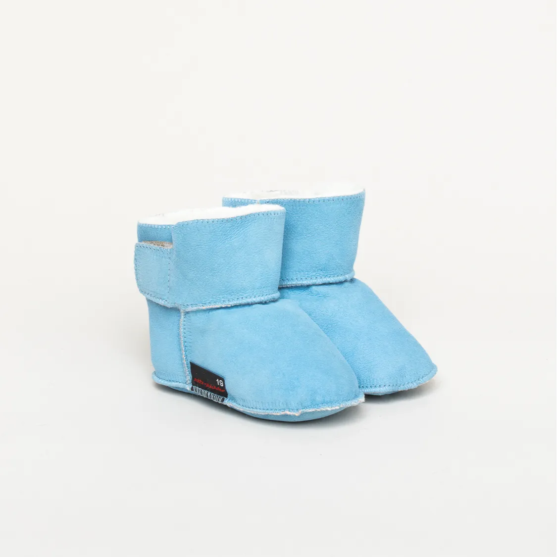 Kitz-Pichler Lammfell-Stiefel | Baby Hausschuh | Farbe azul bebe | Babyschuhe in Größe 22
