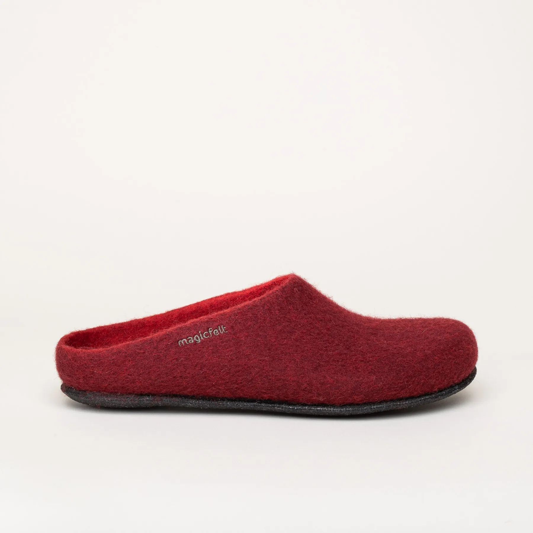 Magicfelt AN 709 Filzpantoffel | Damen Filz-Hausschuh | Farbe chianti | Pantoffel in Größe 36