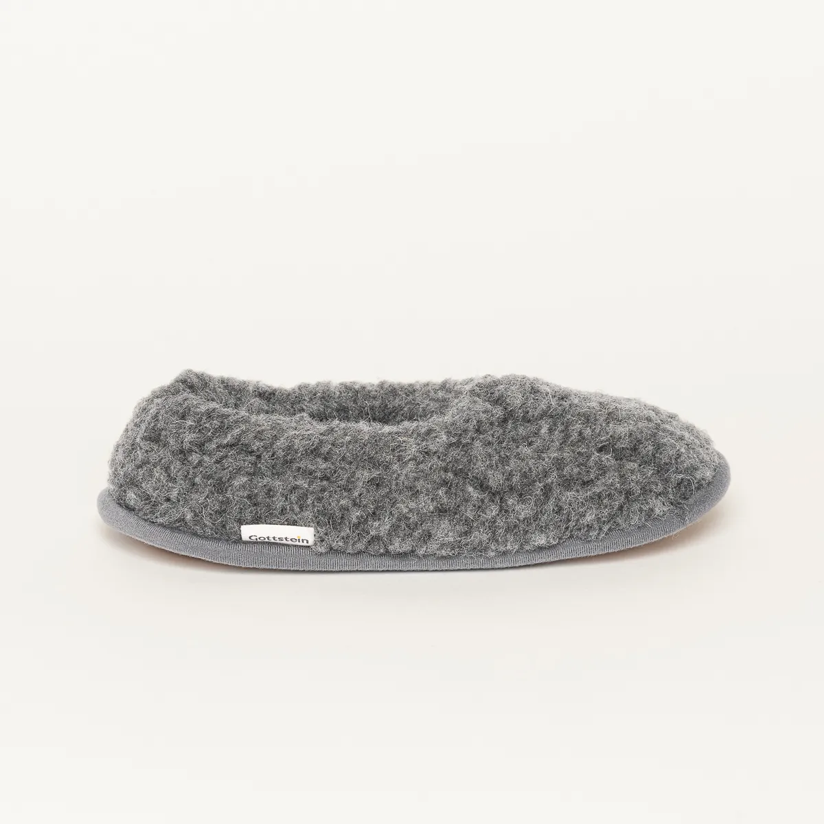 Curly Ma Woll-Hausschuh Pantoffel Hüttenschuh grau 3839