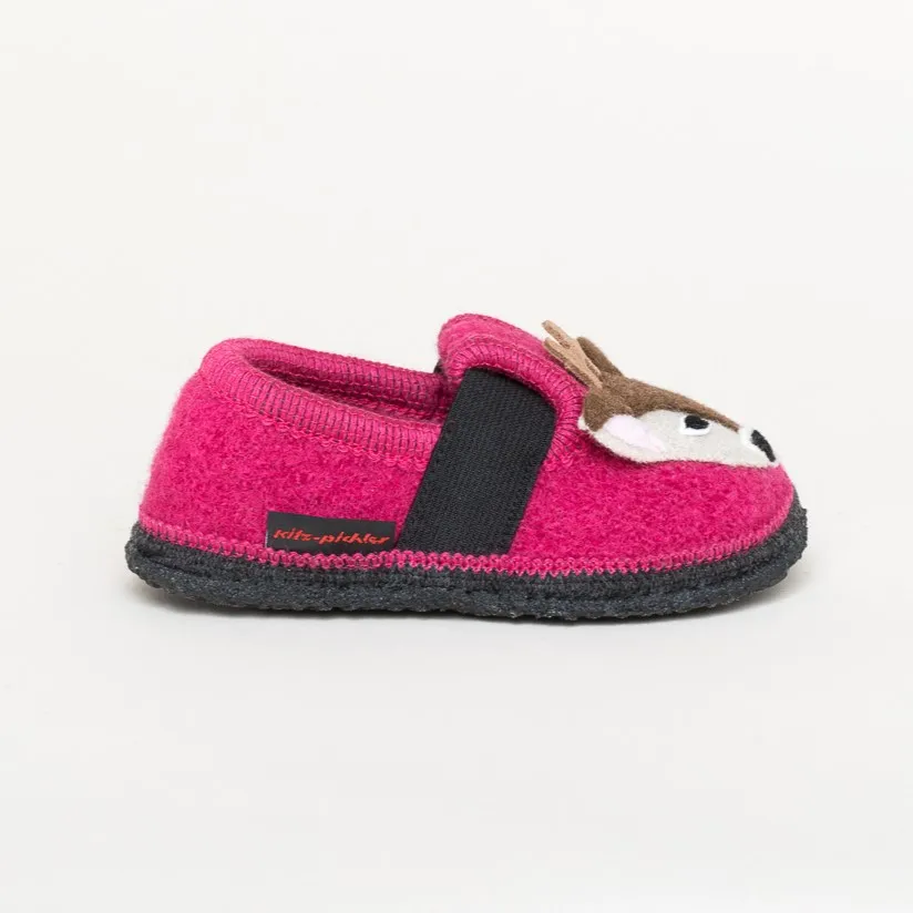 Kinder Hausschuh Reh pink