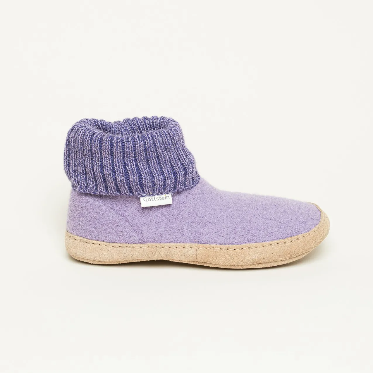 Gottstein Dakota Hüttenschuh für Damen & Herren | Filz-Hausschuh Made in Tirol | Farbe Lavender Fog Größe 40