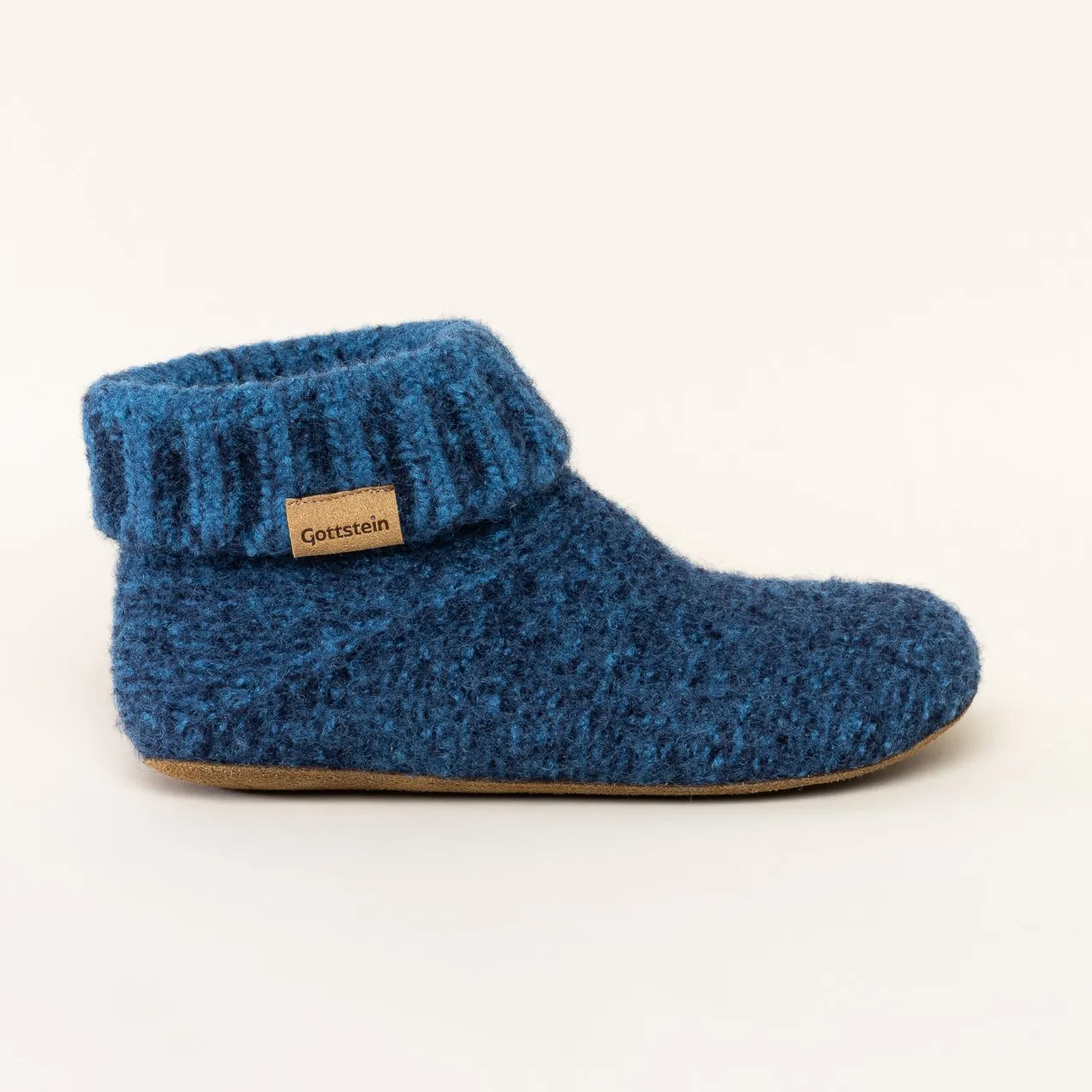 Gottstein Knit Boot | Damen & Herren Hausschuh | Farbe Blue | Pantoffel in Größe 45