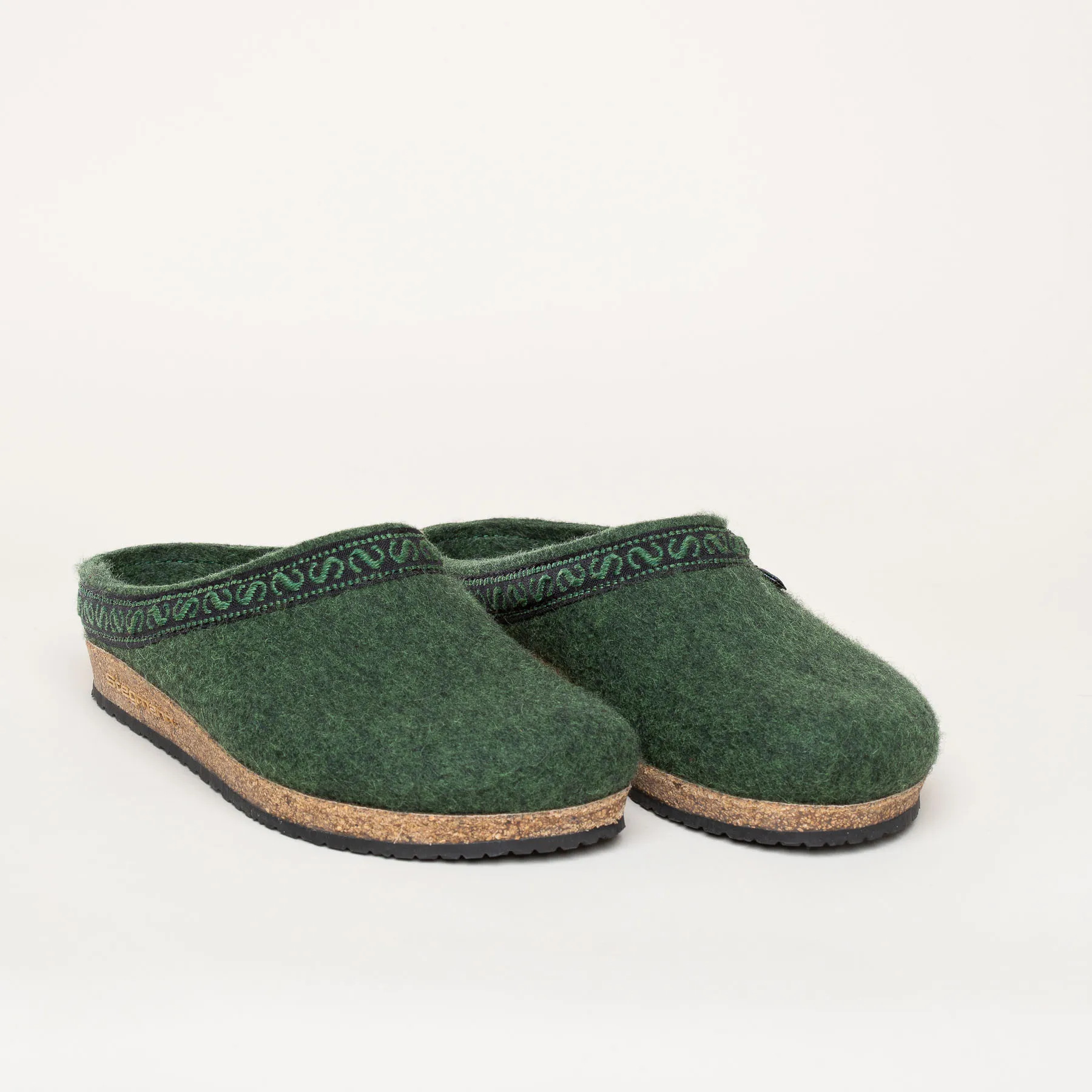 Filzclog Hausschuh 108 Stegmann darkgreen