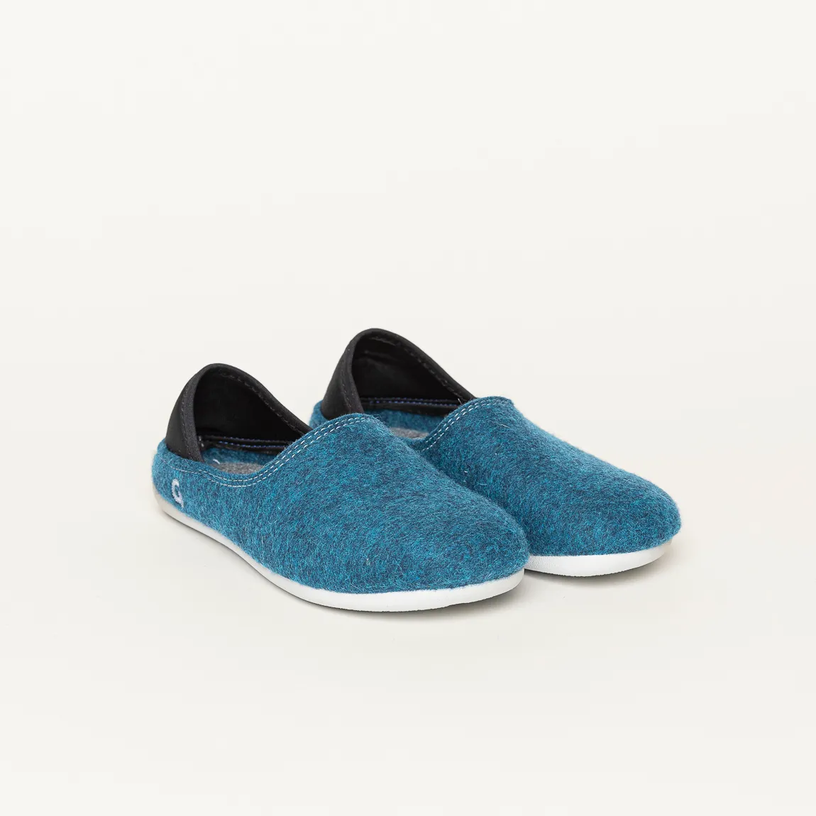 Hausschuh Wool Slip-on Kinder | Pantoffel für Mädchen & Jungen | Slipper | Kita & Kindergarten | Petrol 35