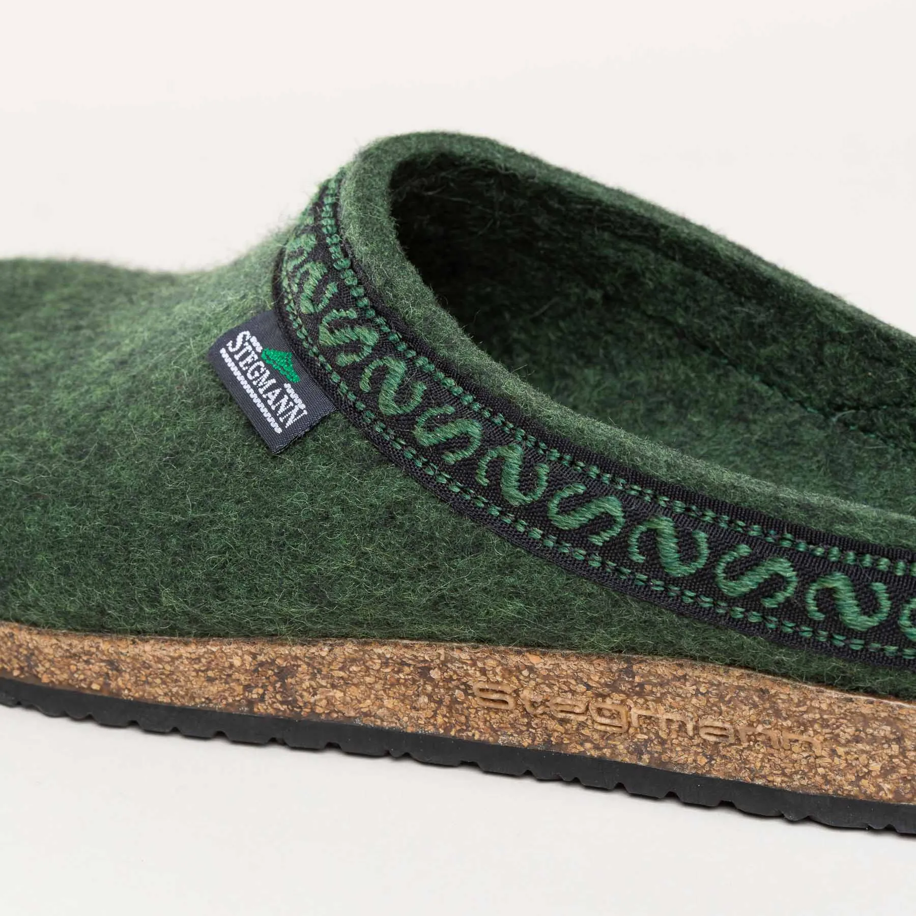 Filzclog Hausschuh 108 Stegmann darkgreen