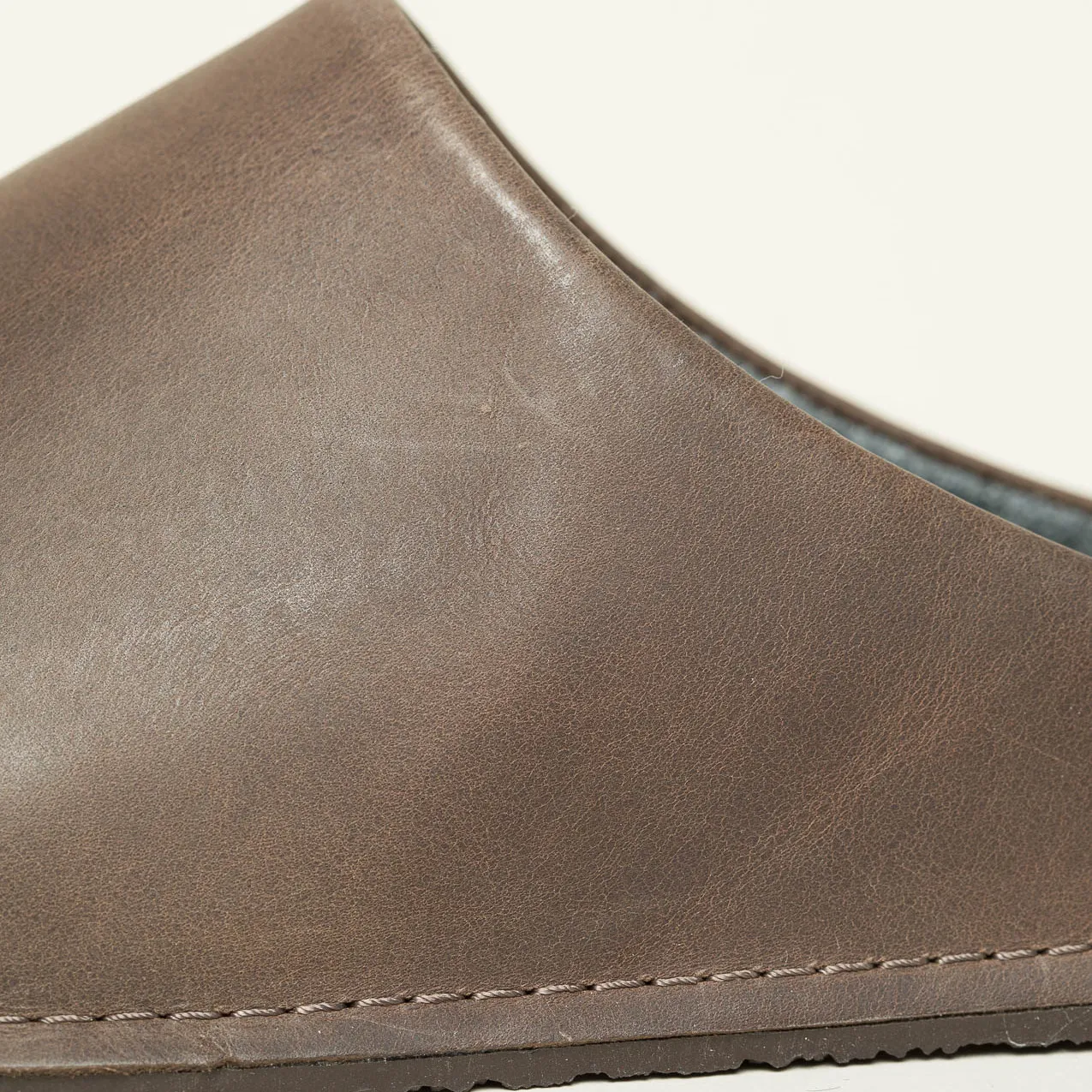 Leather Loafer Leder Hausschuh dunkelbraun