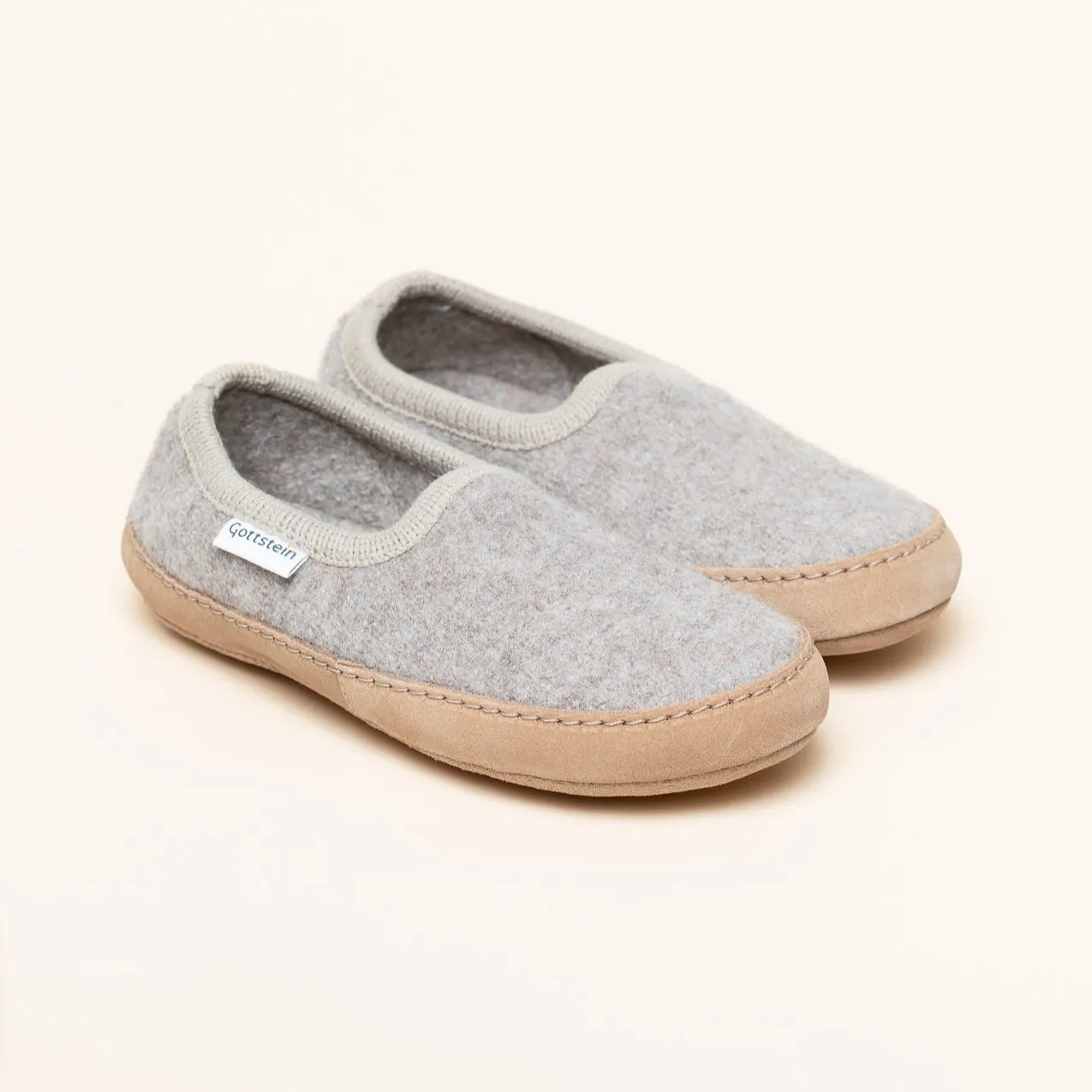 Hausschuh Wolle Cheyenne beige