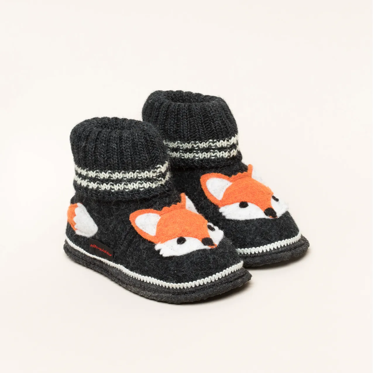 Kinderhüttenschuh Fuchs schwarz