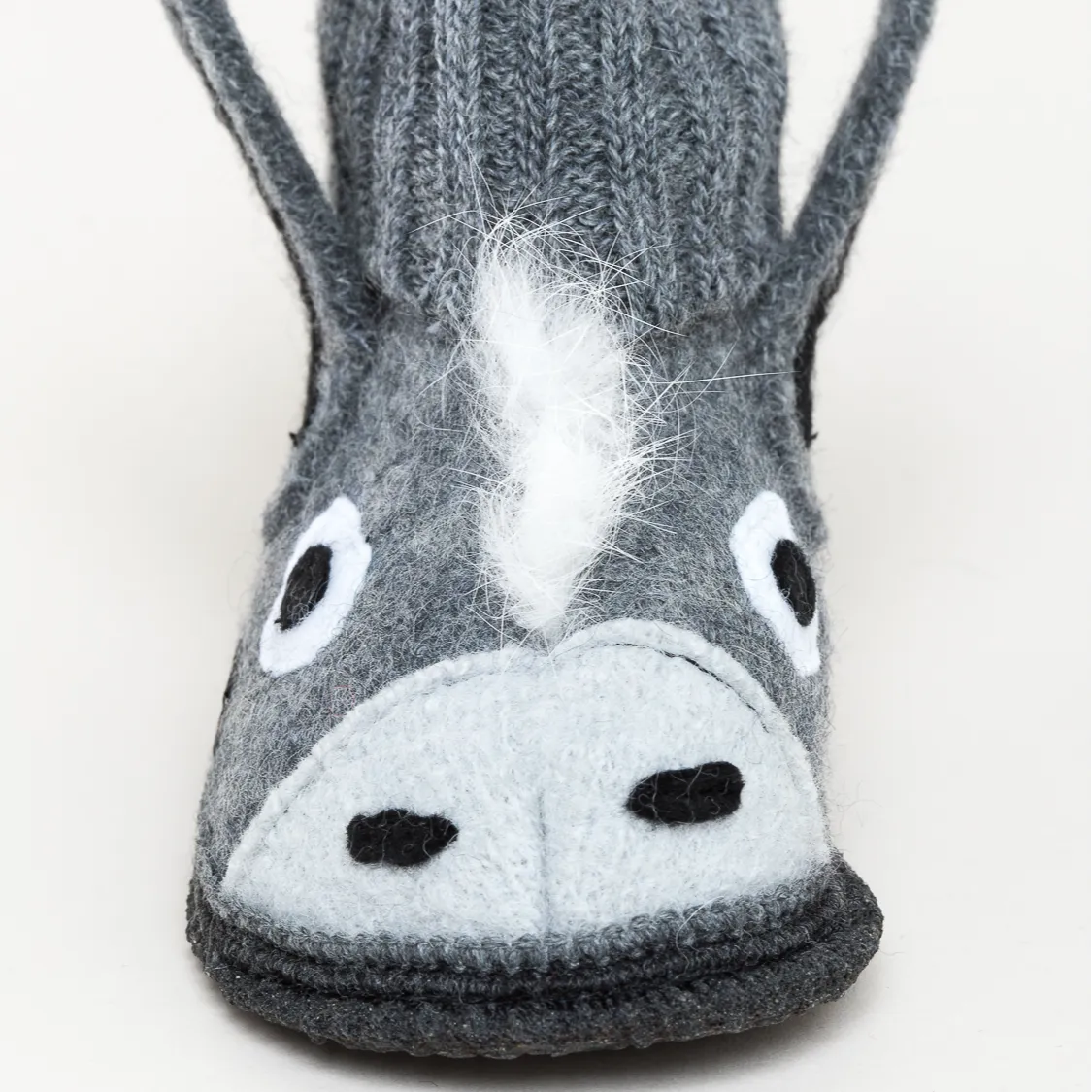 Kinder Hüttenschuh Esel grau