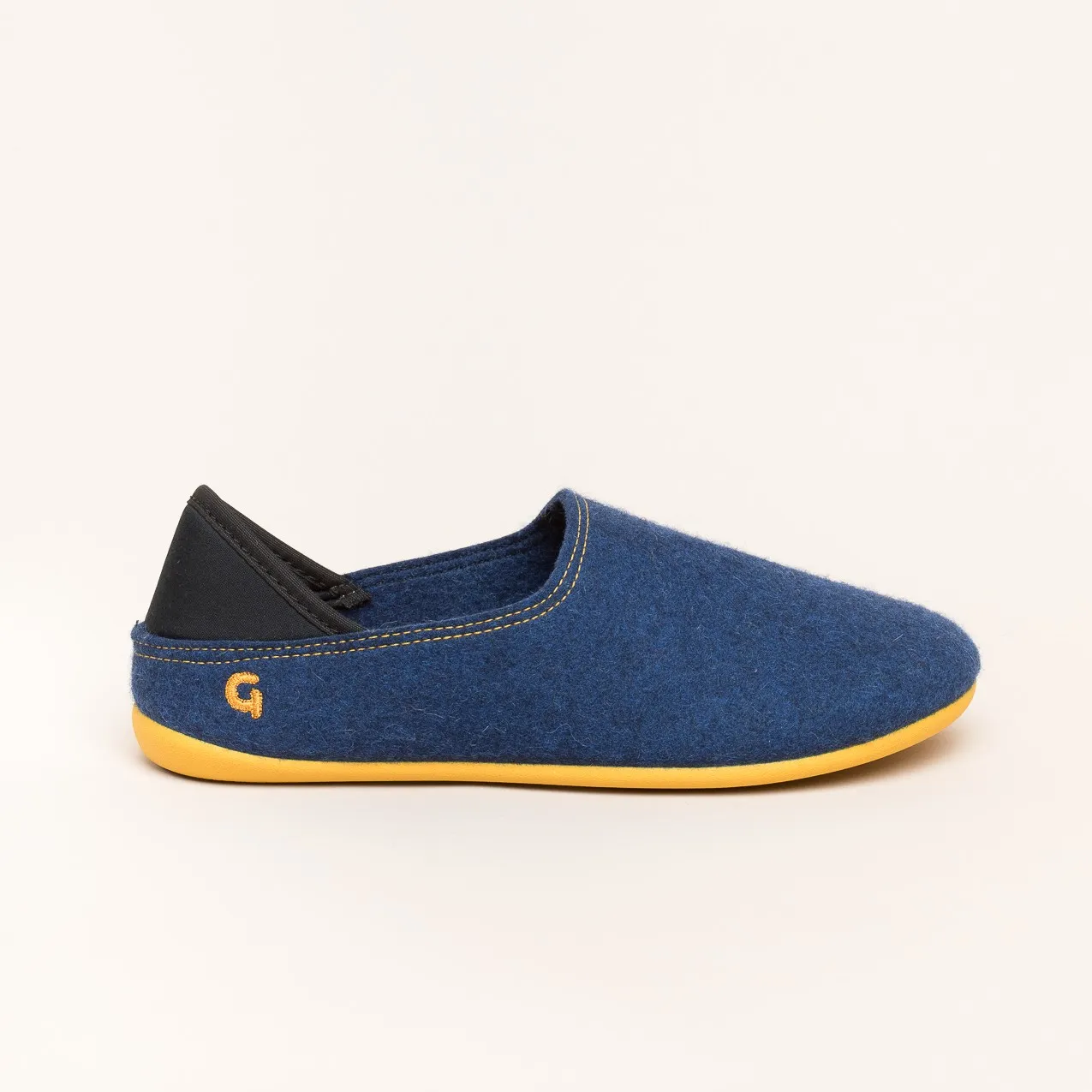 Gottstein Wool Slip-On | Damen Filz-Hausschuh | Farbe midnight/lux | Pantoffel in Größe 41