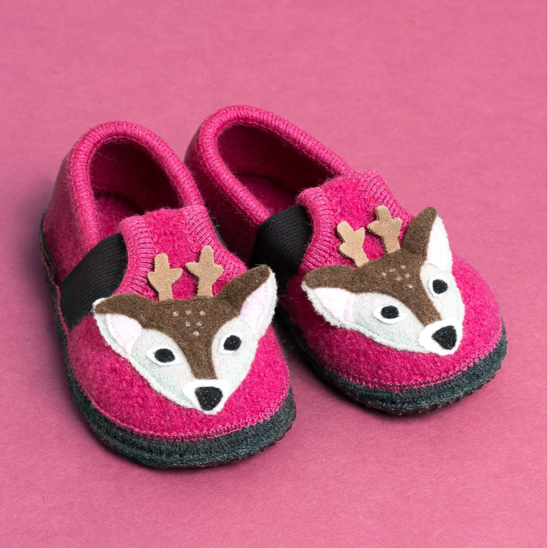 Kinder Hausschuh Reh pink