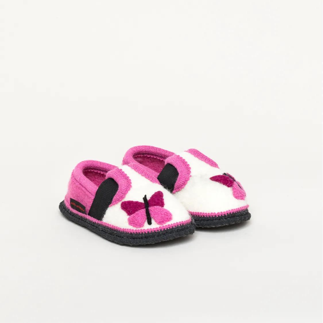 Bobby Filzhausschuh Schmetterling rosa