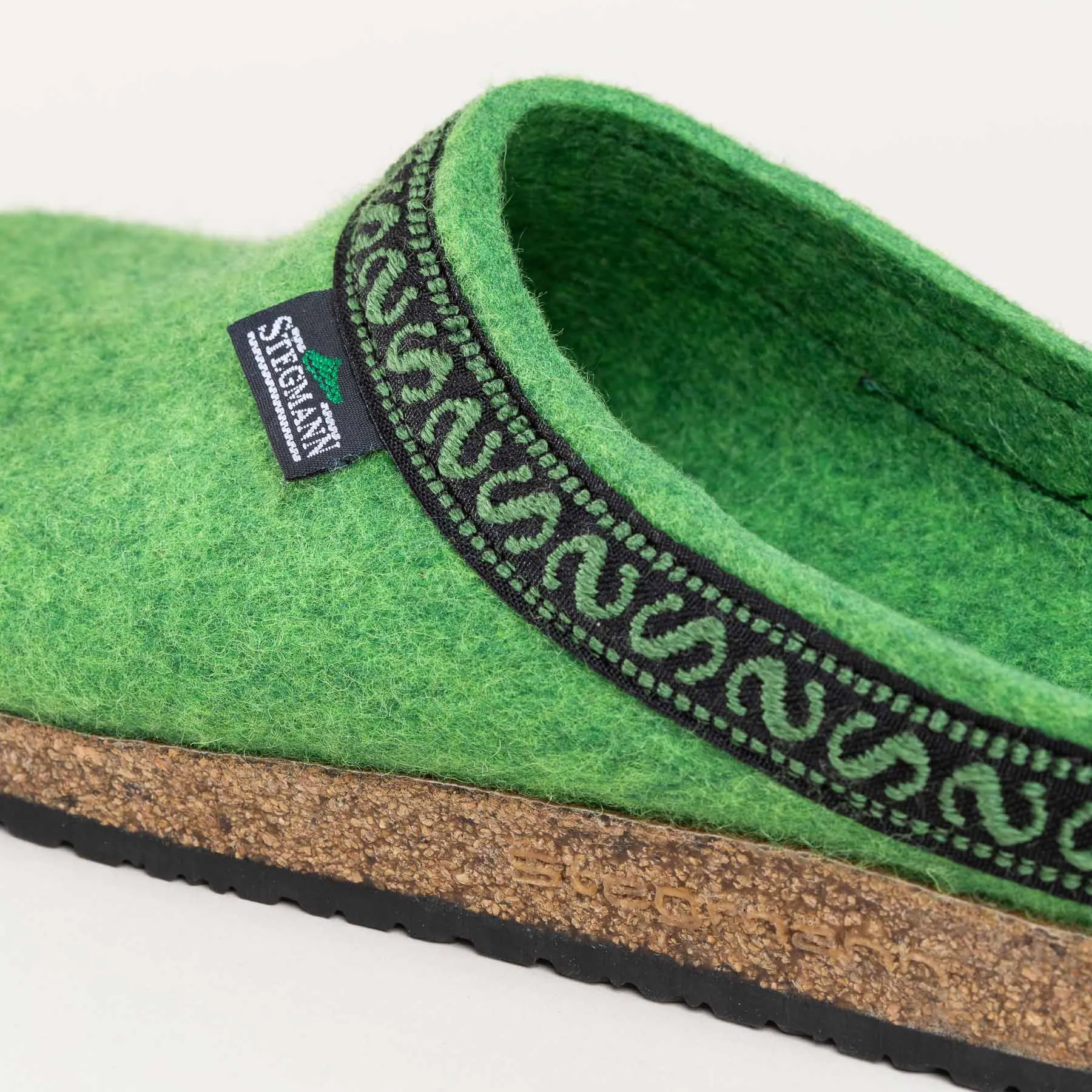 Filzclog Hausschuh 108 Stegmann limegreen