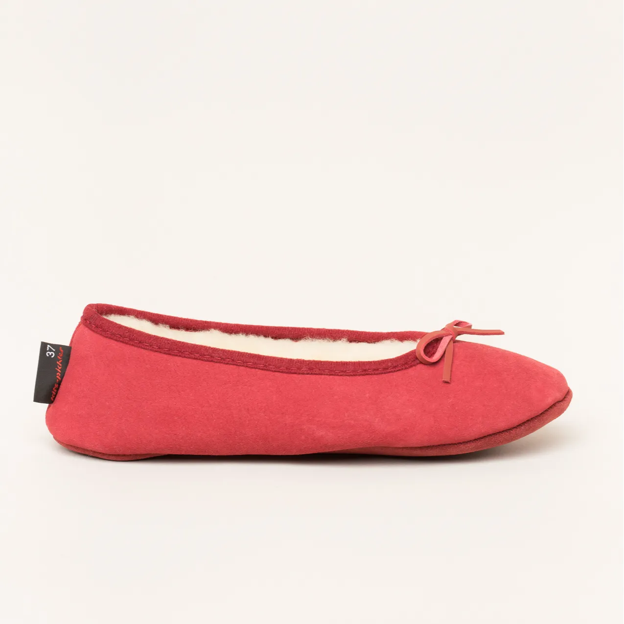 Kitz-Pichler Sabrina Damen Lammfell-Hausschuh | Farbe cherry | Pantoffel in Größe 41