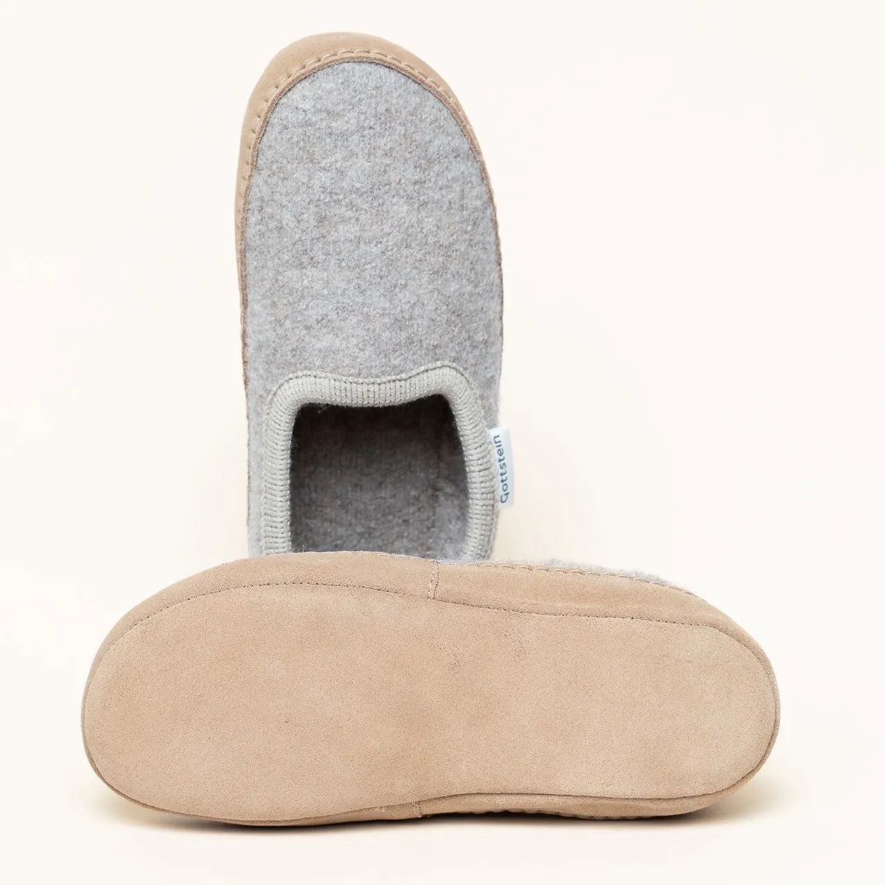 Hausschuh Wolle Cheyenne beige