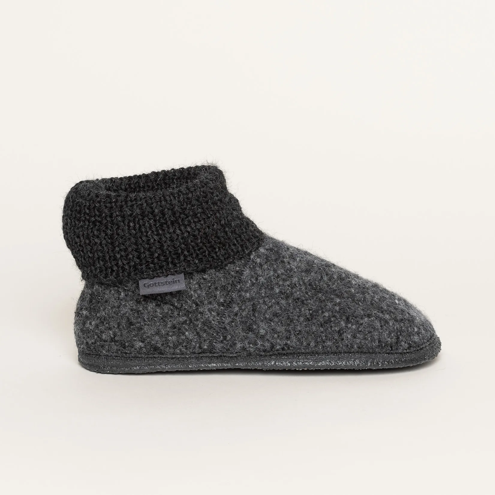 Hüttenschuh aus 100% Schurwolle Wool Venture High für Damen & Herren in 4 Farben | Farbe grau schwarz Größe 40