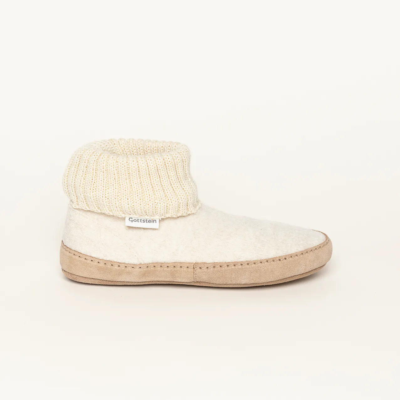 Gottstein Dakota Hüttenschuh für Damen & Herren | Filz-Hausschuh Made in Tirol | Farbe Hellsandmele Größe 45