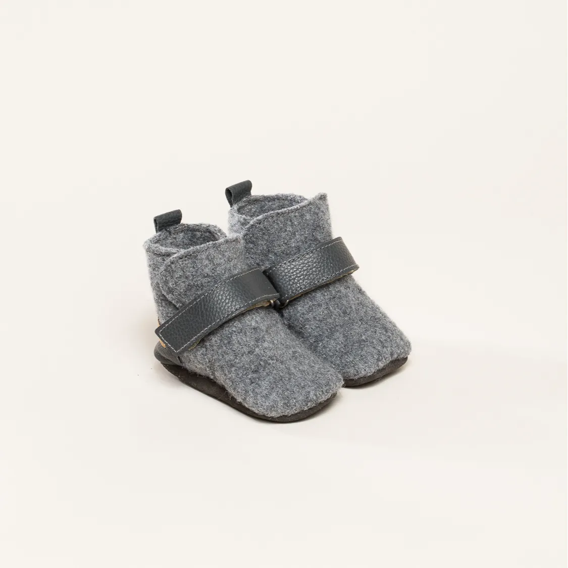 Kitz-Pichler Krabbelschuhe Bootee | Baby Hausschuh | Farbe grey | Babyschuhe in Größe 2223