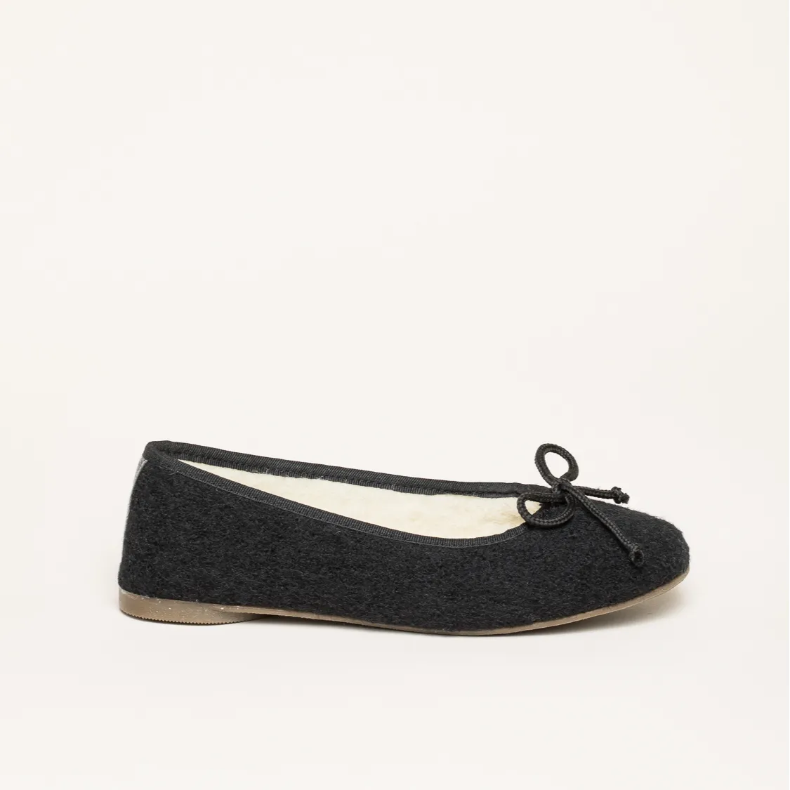 Kitz-Pichler Ballerina WALK | Damen Filz-Hausschuh | Farbe Schwarz | Pantoffel in Größe 36