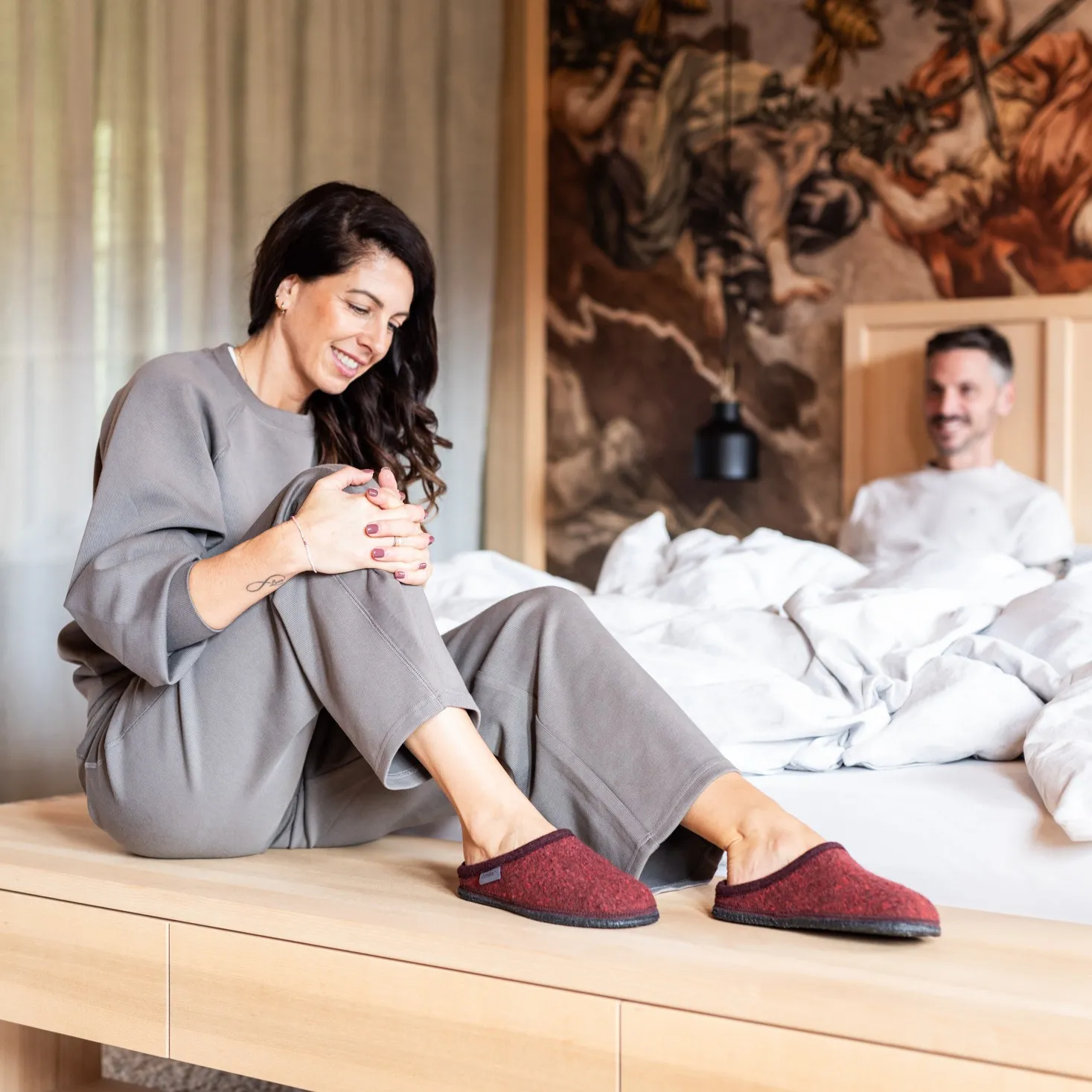 Wool Venture rot Hausschuhe Imagebild