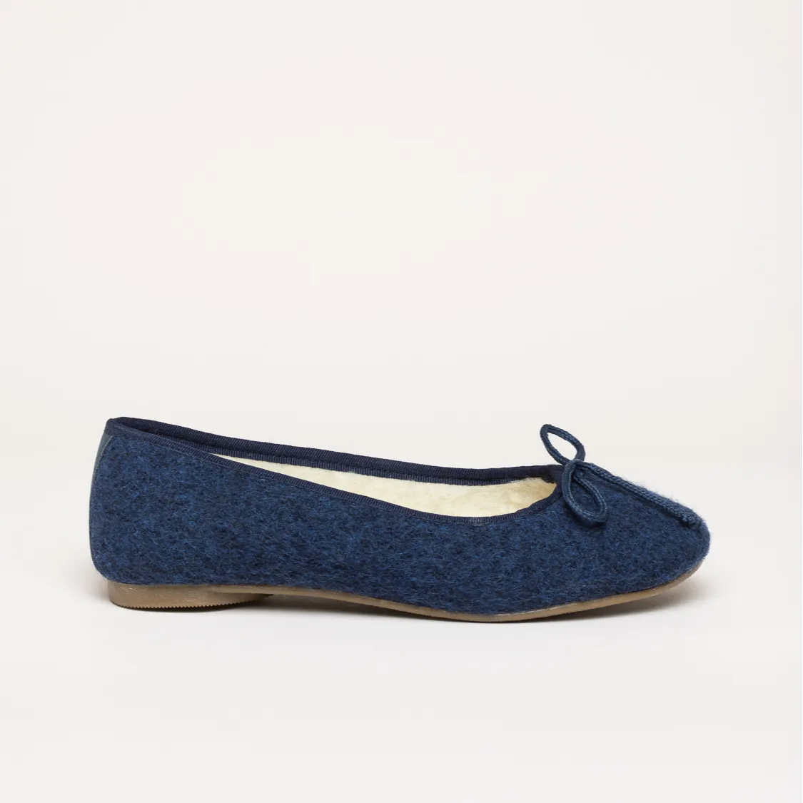 Kitz-Pichler Ballerina WALK | Damen Filz-Hausschuh | Farbe Ink Blue Mele | Pantoffel in Größe 42