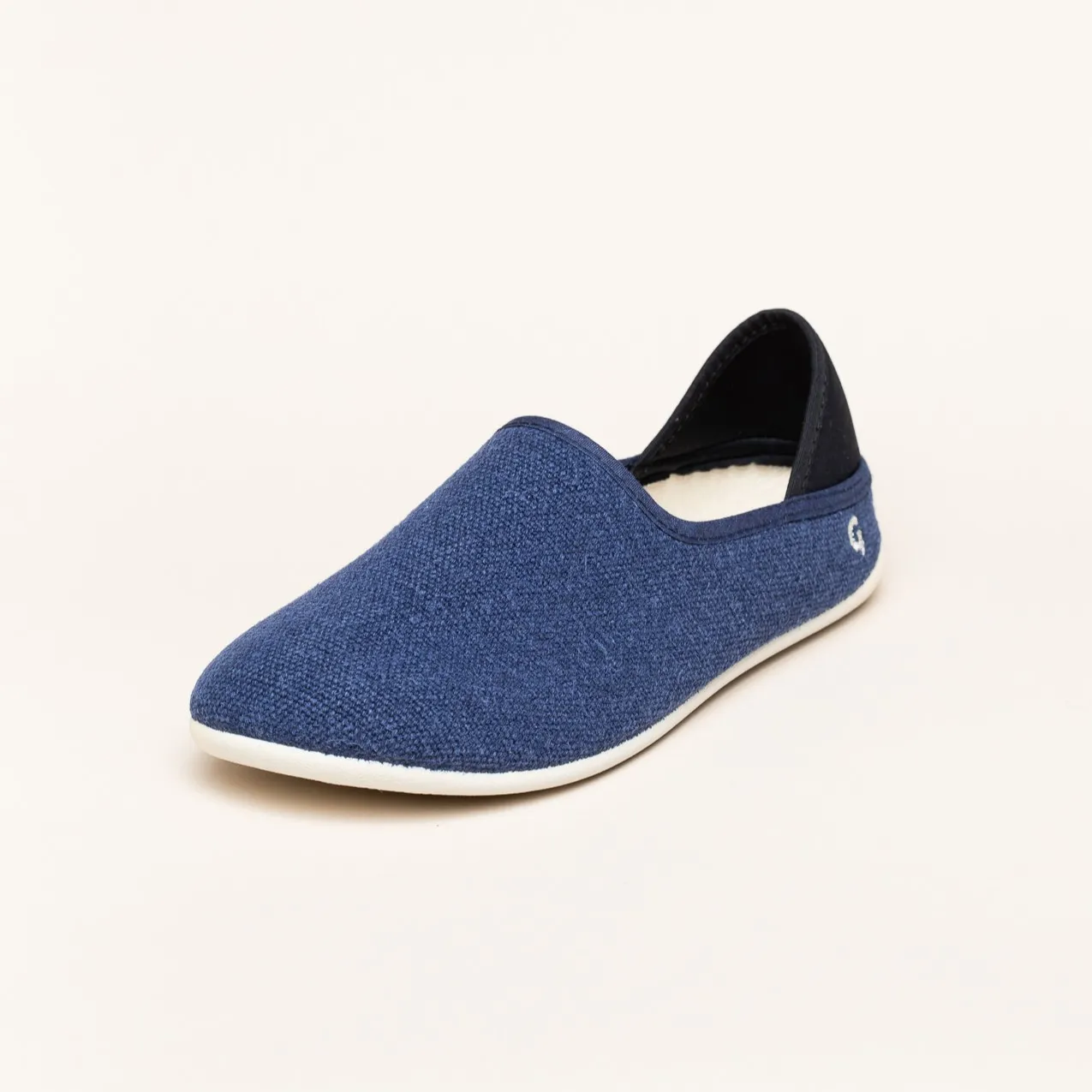 Leinen Slipper blau