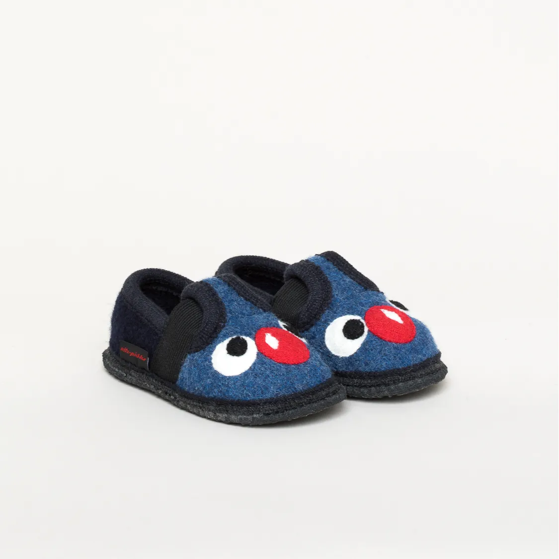 Kitz-Pichler Bobby Face | Kinder Filz-Hausschuh | Farbe jeans | Kinder-Hausschuh in Größe 21