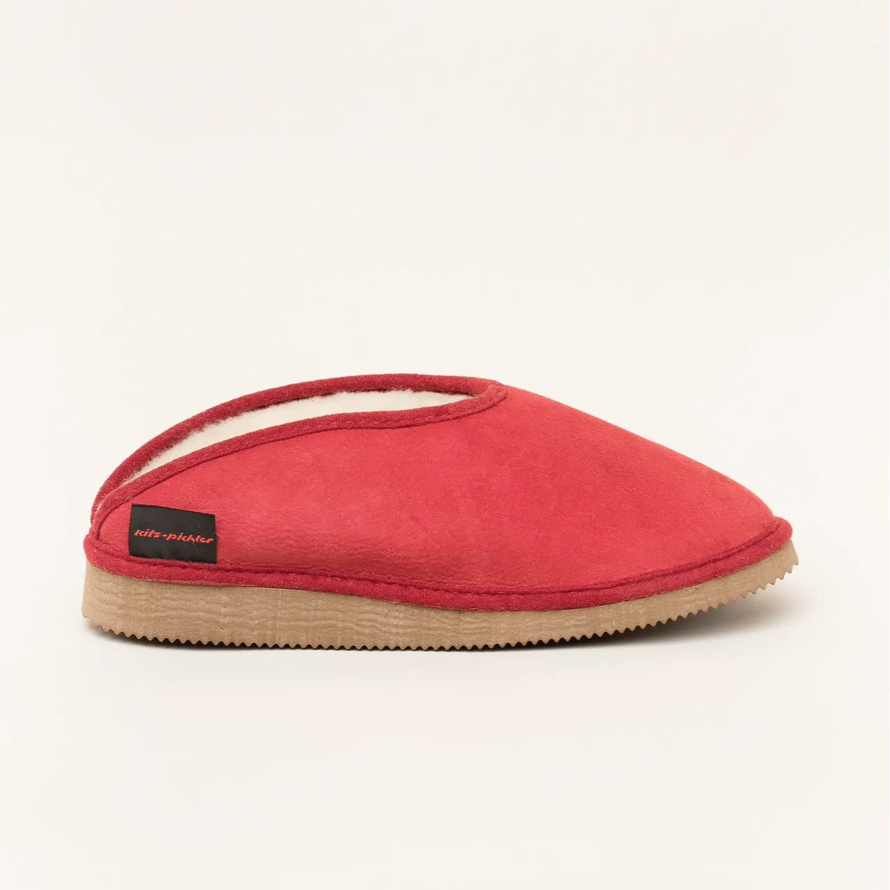 Kitz-Pichler Fatima Damen Lammfell-Hausschuh | Farbe cherry | Pantoffel in Größe 37