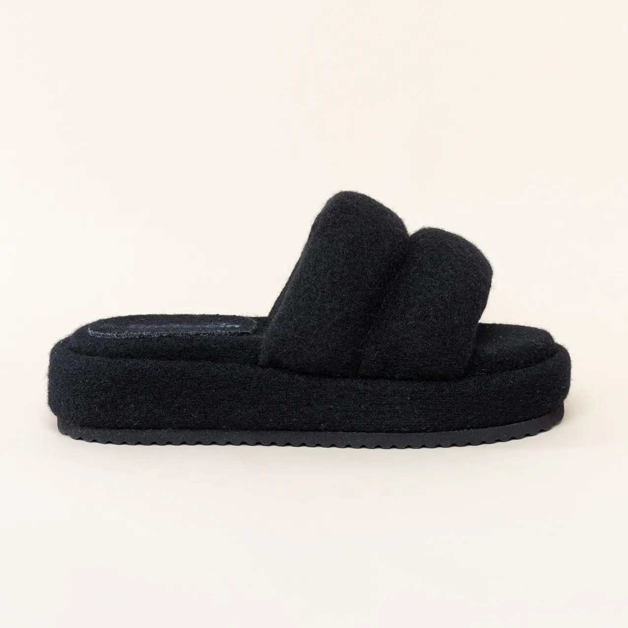 Gottstein Fluffy | Damen Filz-Hausschuh | Farbe Schwarz | Pantoffel in Größe 42