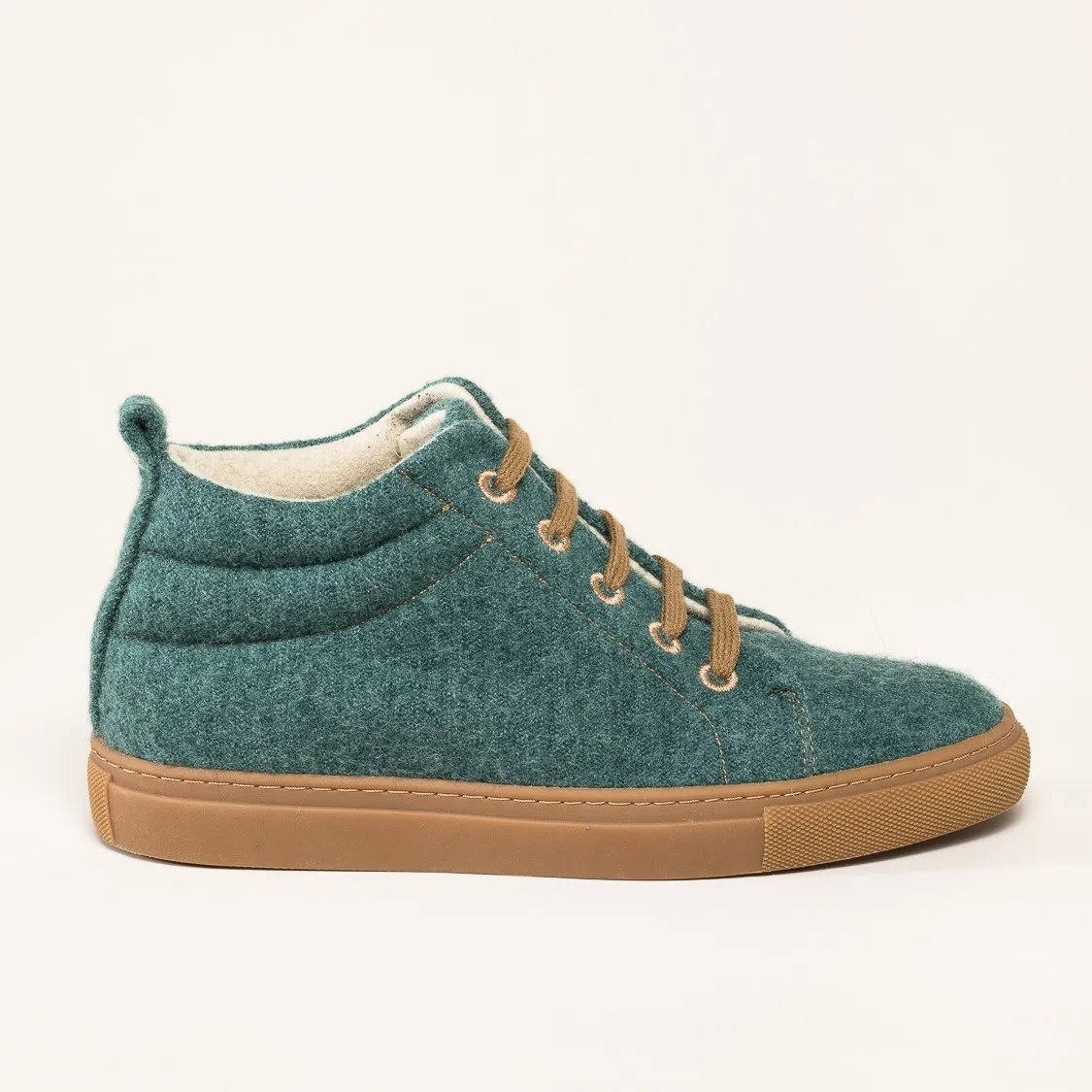 Gottstein 103 Wool Walker HIGH | Damen Woll-Sneaker | Farbe oceangreen | Sneaker in Größe 36