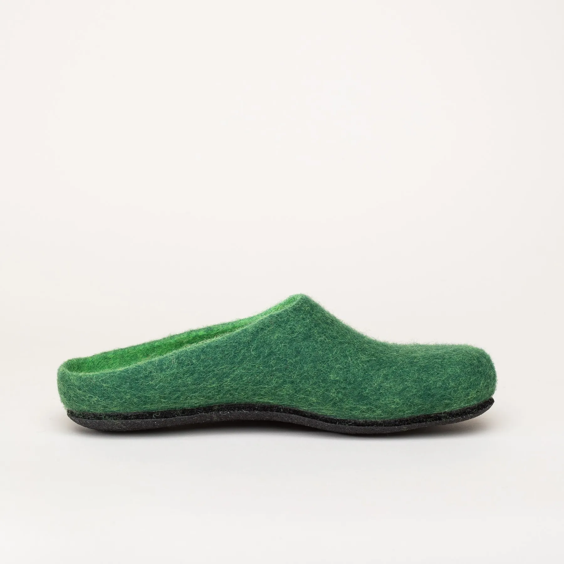 Magicfelt AN 709 Filzpantoffel | Damen Filz-Hausschuh | Farbe dark green | Pantoffel in Größe 42