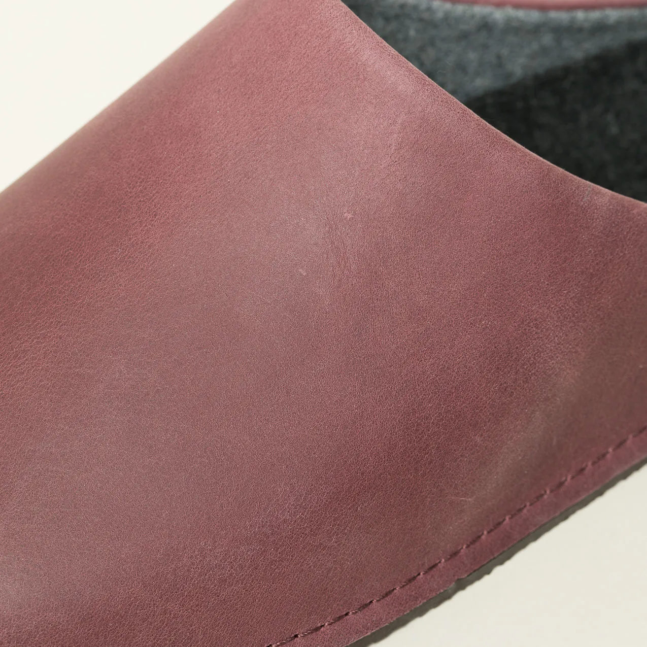 Leather Loafer Leder Hausschuh rot