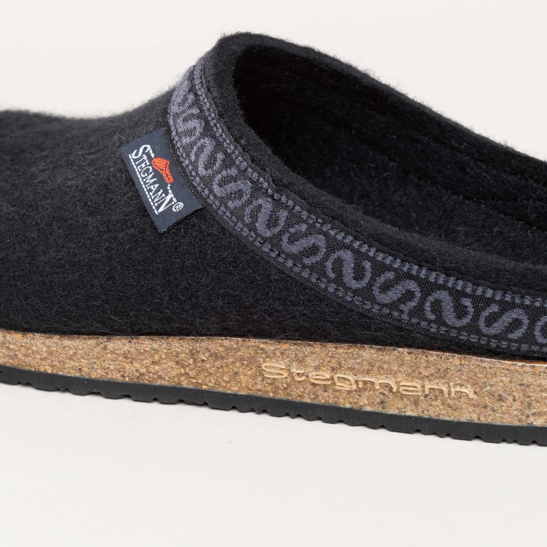 Filzclog Hausschuh 108 Stegmann schwarz