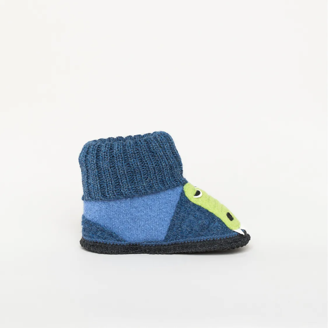 Hüttenschuh Kinder Krokodil blau