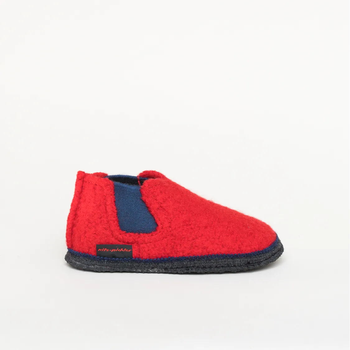 Kitz-Pichler Hütten-Chelsea Kids | Kinder Filz-Hausschuh | Farbe Rot| Hüttenschuh in Größe 27