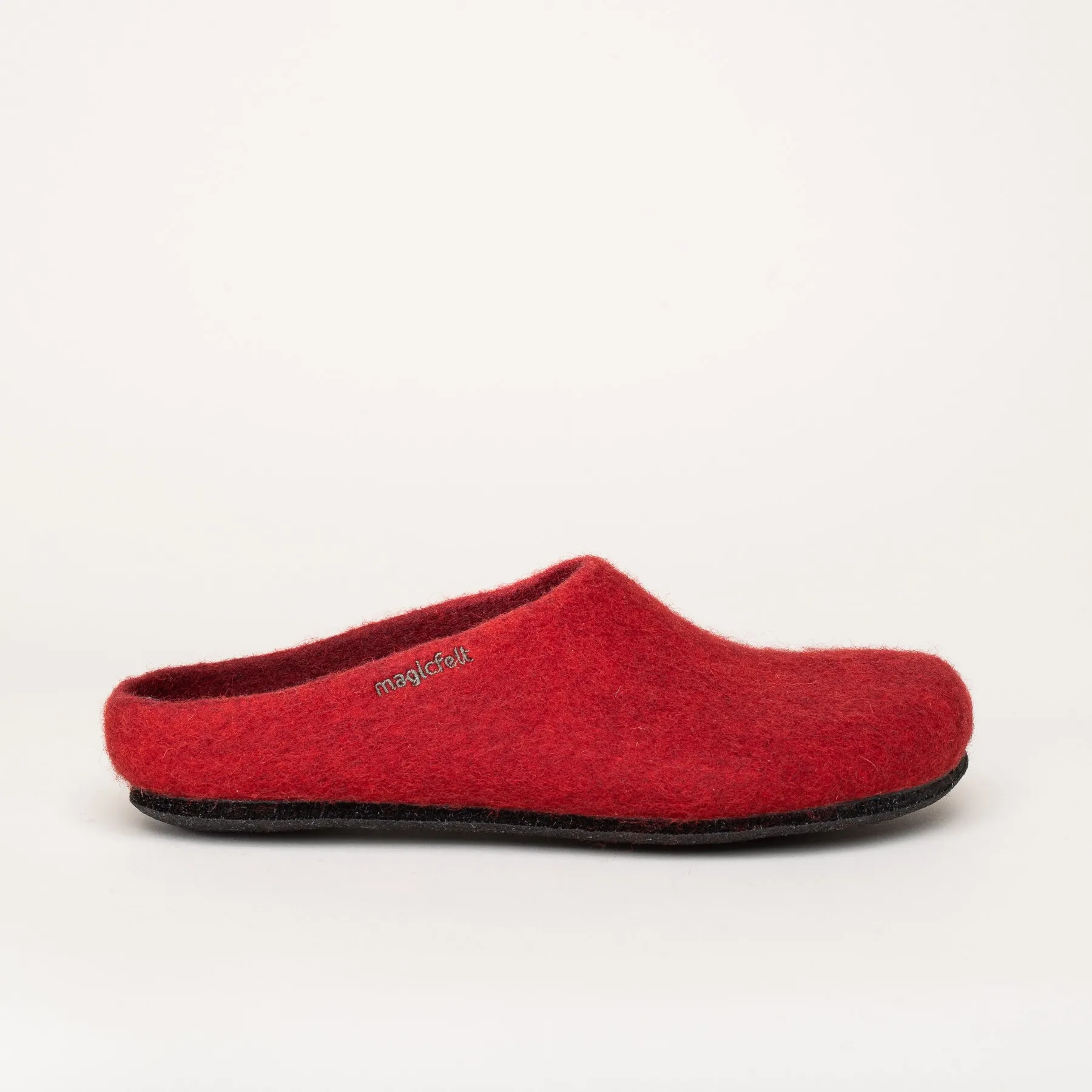 Magicfelt AN 709 Filzpantoffel | Damen Filz-Hausschuh | Farbe rubin | Pantoffel in Größe 42