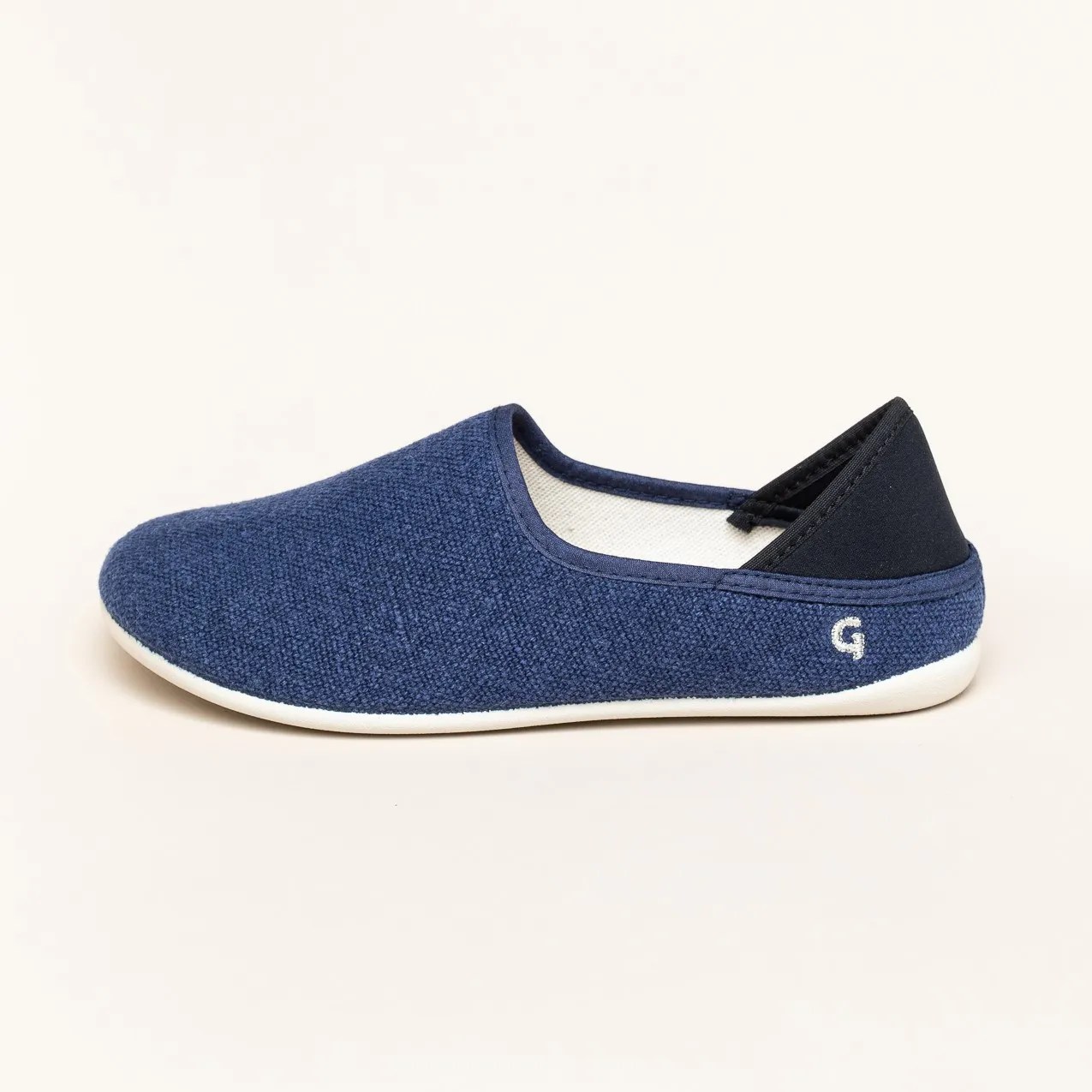 Leinen Slipper blau