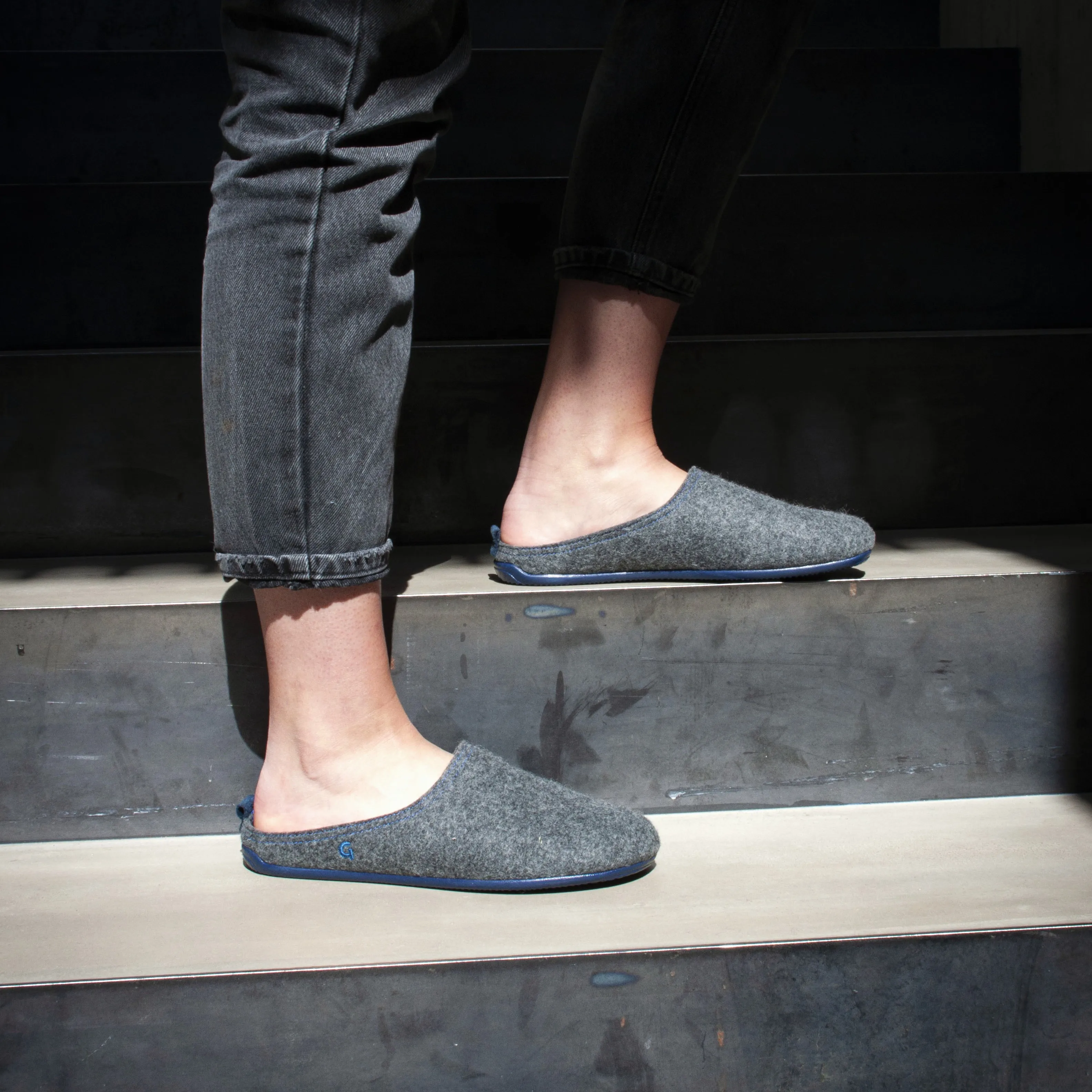 Wool Slide-In » Variante: Standard, Farbe: RE-anthrazit/petrol, Größe: 45