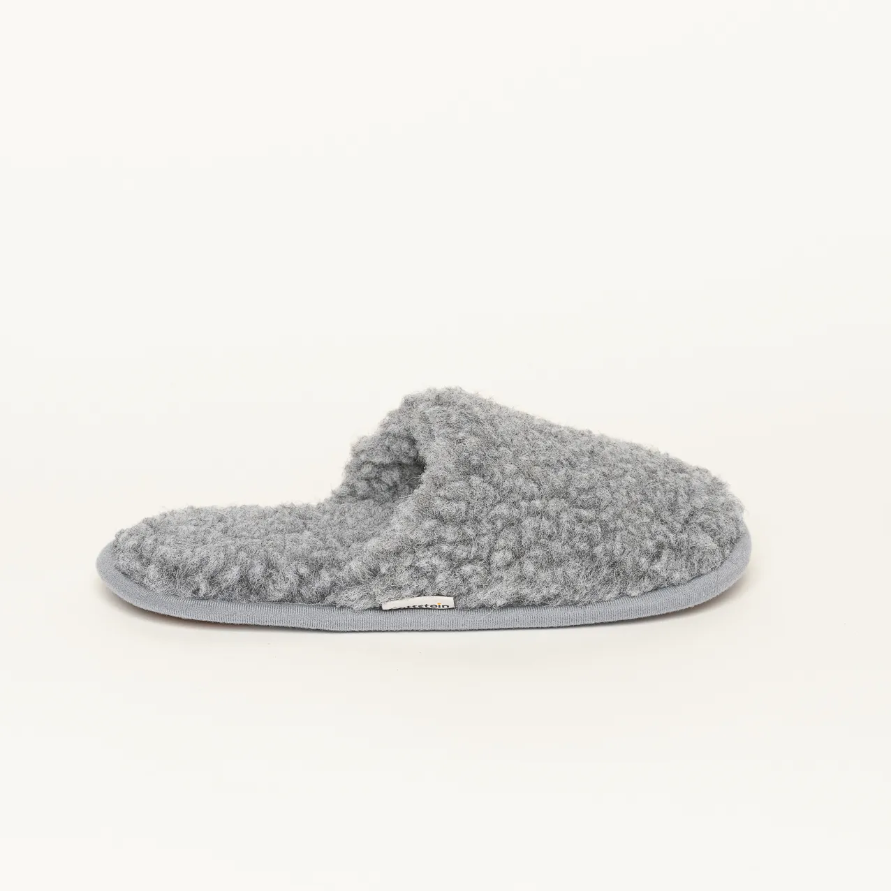 Curly Wool Woll-Hausschuh Pantoffel Hüttenschuh grau 3839