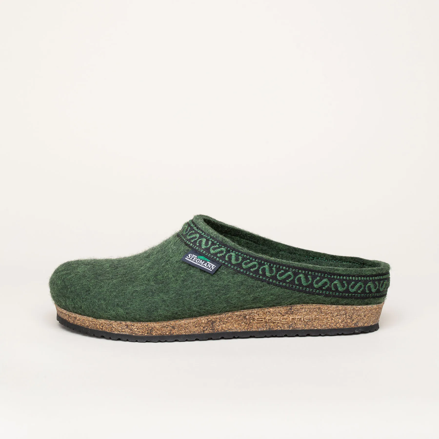 Filzclog Hausschuh 108 Stegmann darkgreen